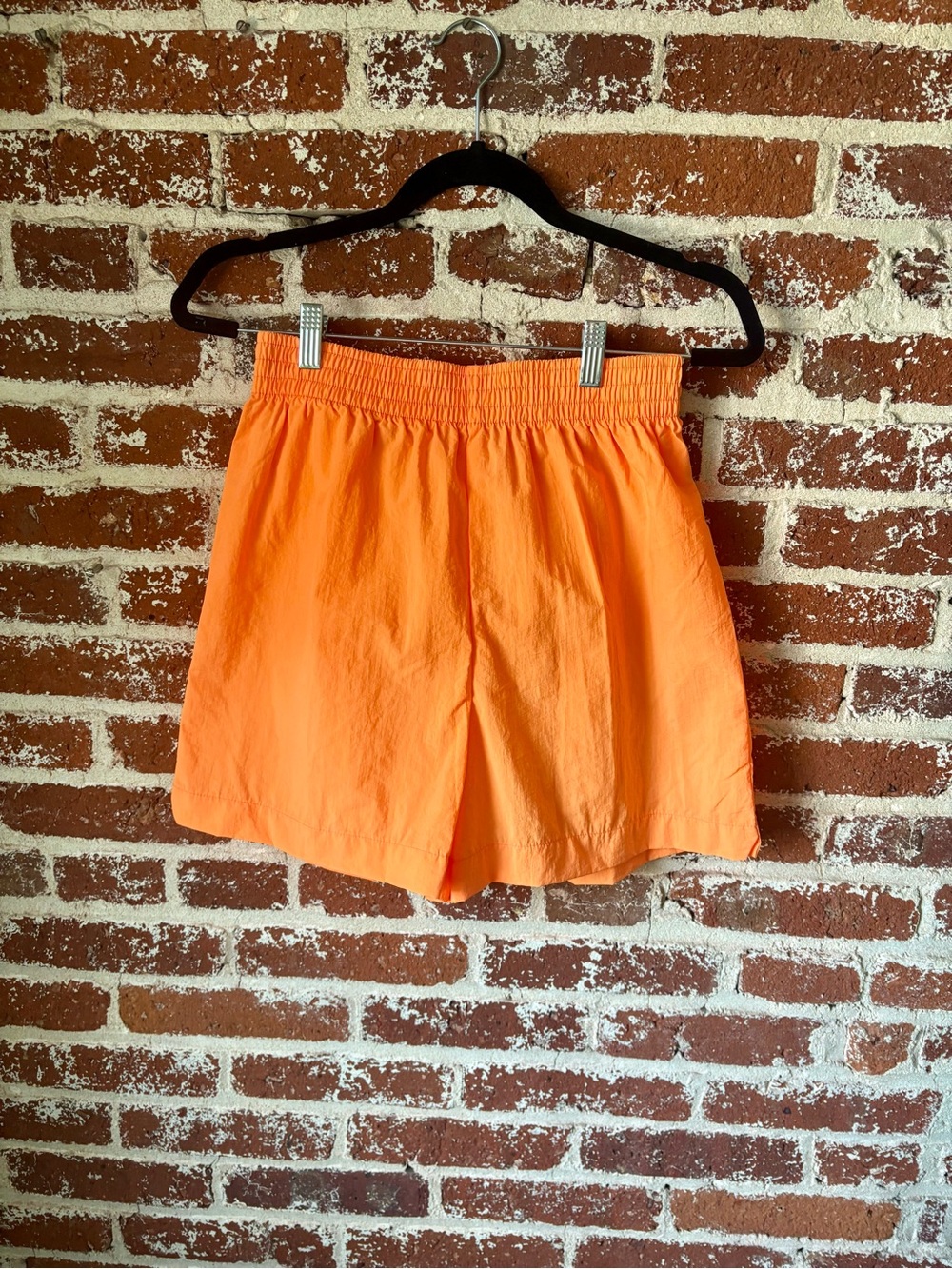 90s bright orange swim/athletic shorts